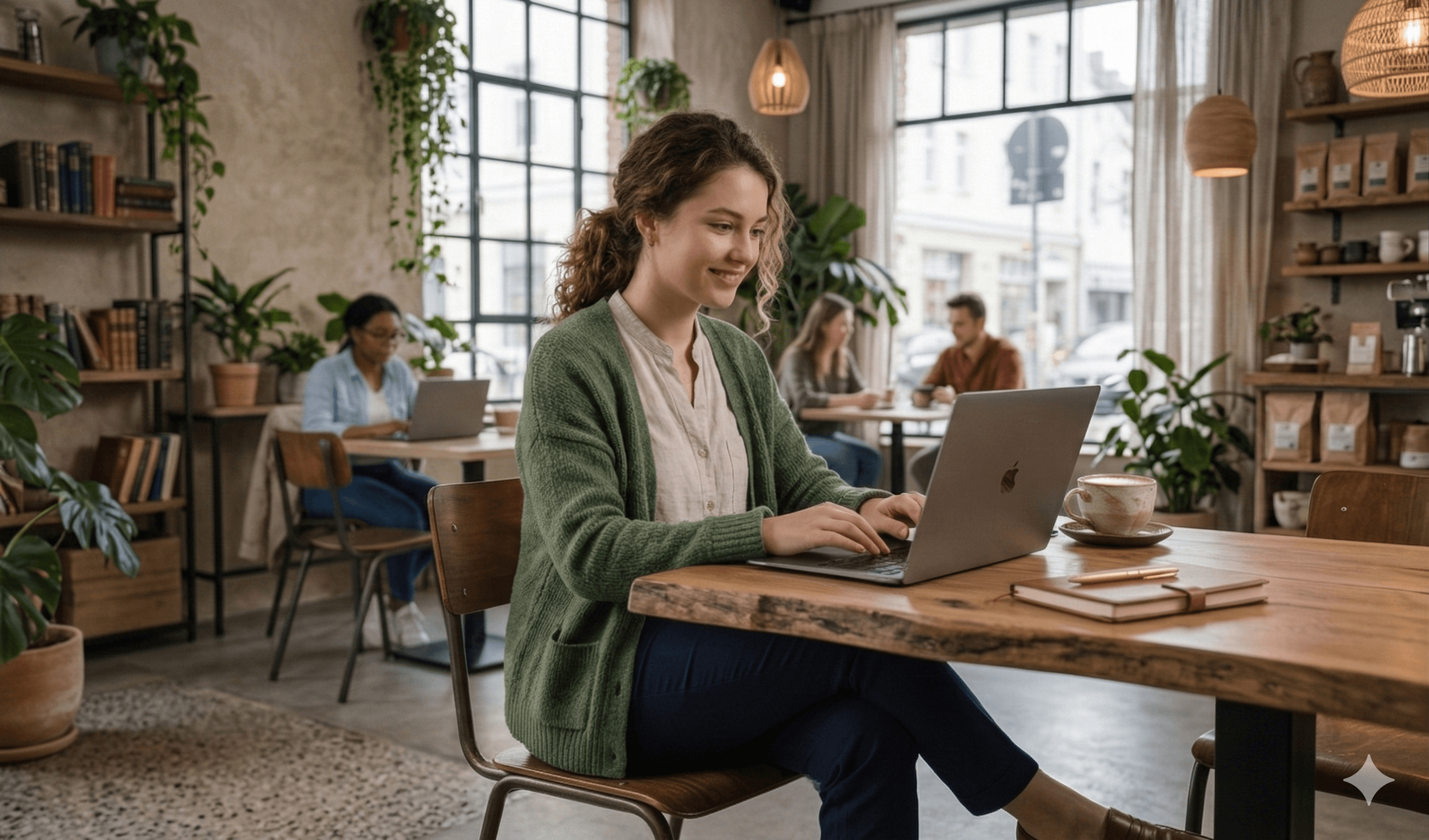 Professional working on laptop